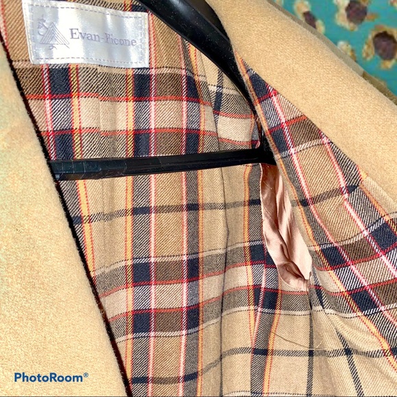 EVAN PICONE, VINTAGE WOOL PEA COAT, Camel, Wmn’s M - Picture 5 of 14